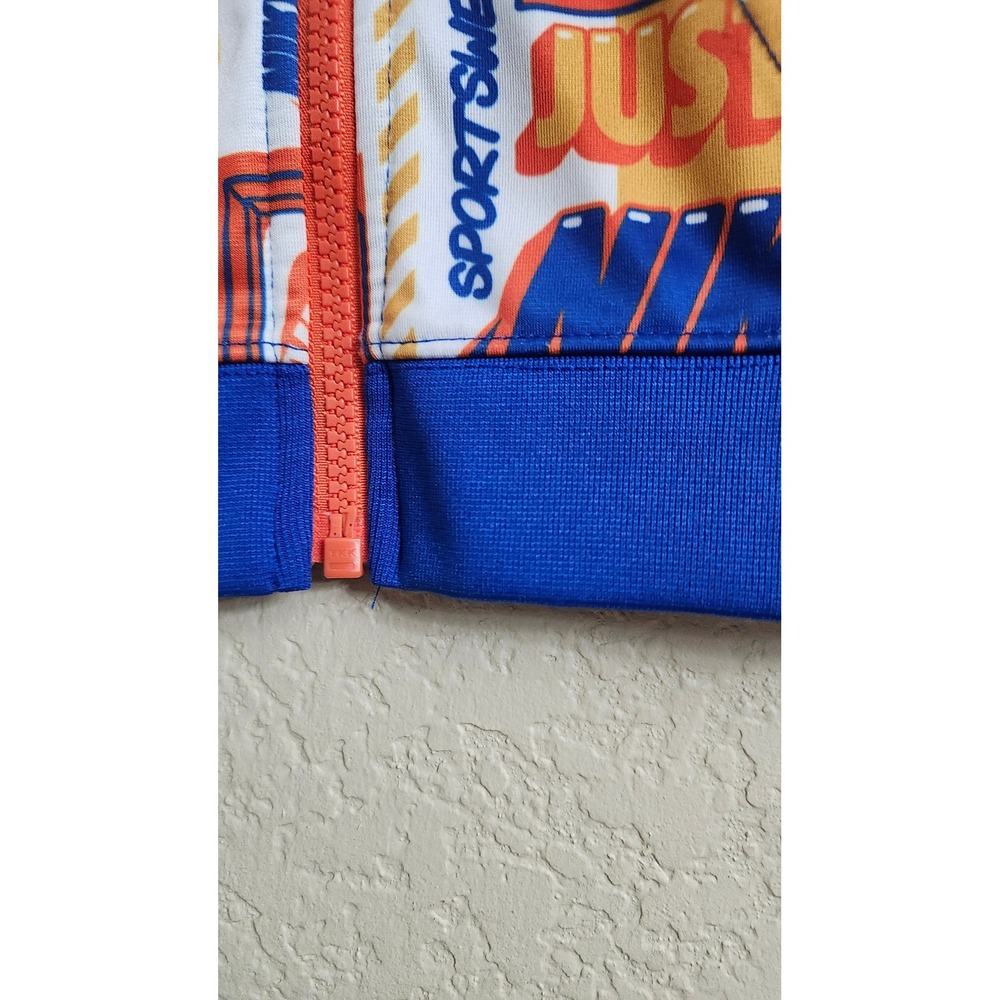Nike Kids Royal Blue Just Do It Graphic Print Full Zip Track Jacket 3T Boys - Picture 5 of 13